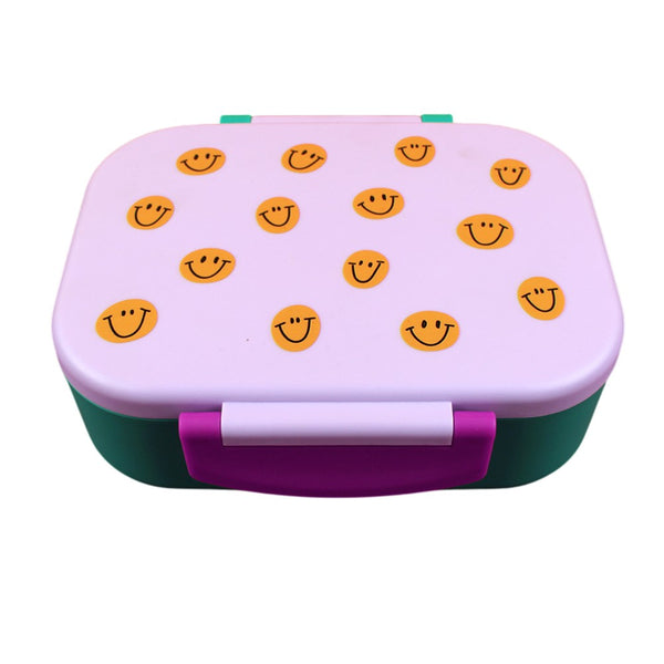 ava&yves Brotdose Smile – Lunchbox Flieder Grün Violett 850 ml