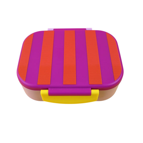 ava&yves Brotdose – Lunchbox Stripes Violett Rot Flieder 850 ml
