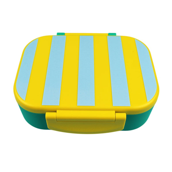 ava&yves Brotdose – Lunchbox Stripes Gelb Hellblau Grün 850 ml