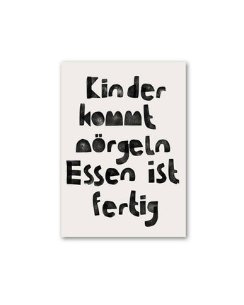 Postkarte "Kinder kommt nörgeln"