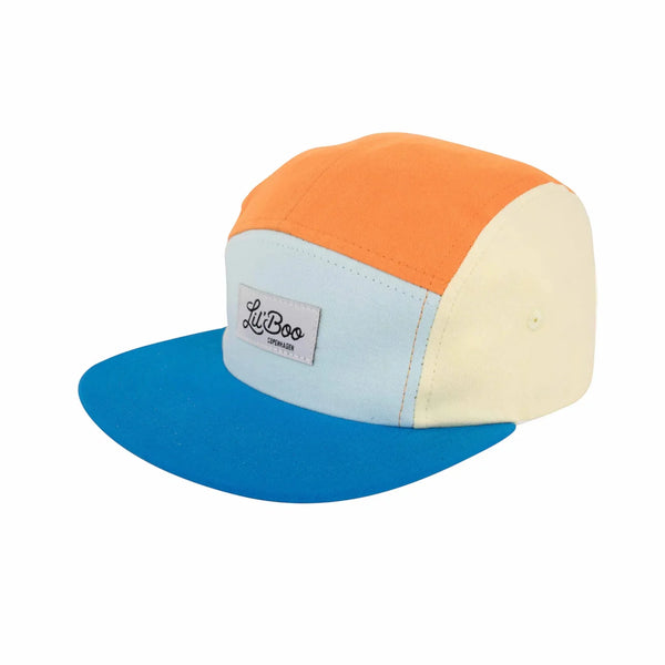 Lil'Boo Block Pumkin Blue 5-Panel Cap (Bio-Baumwolle) - Makimo - Smart Kids