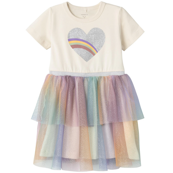 Name it Kleid Nmfhappi - Kurzarmkleid mit Tüll für Mädchen - Makimo - Smart Kids