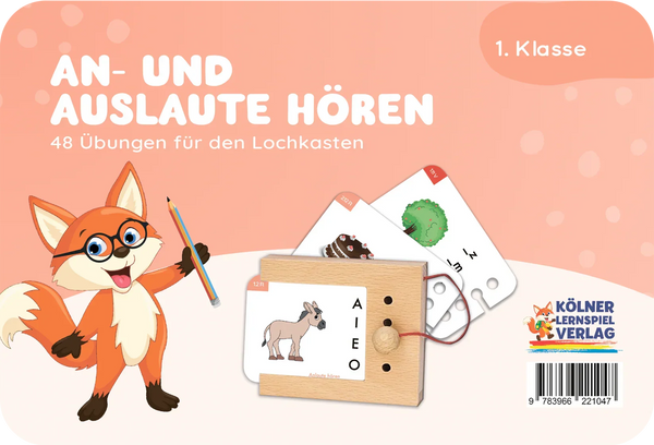 An- und Auslaute hören - Lochkasten Kartensatz 1. Klasse Phonologie - Makimo - Smart Kids