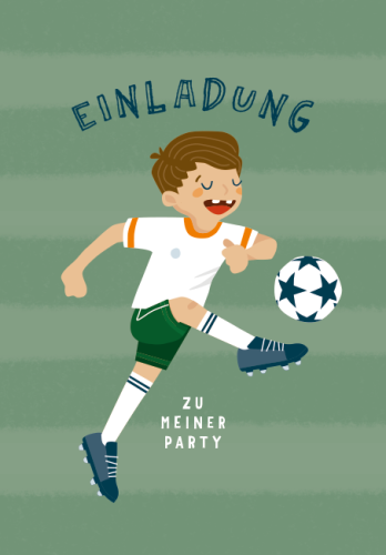 Grafikwerkstatt - Einladungskarten-Set "frech, wild & wunderbar", 10 Stück - Fußball
