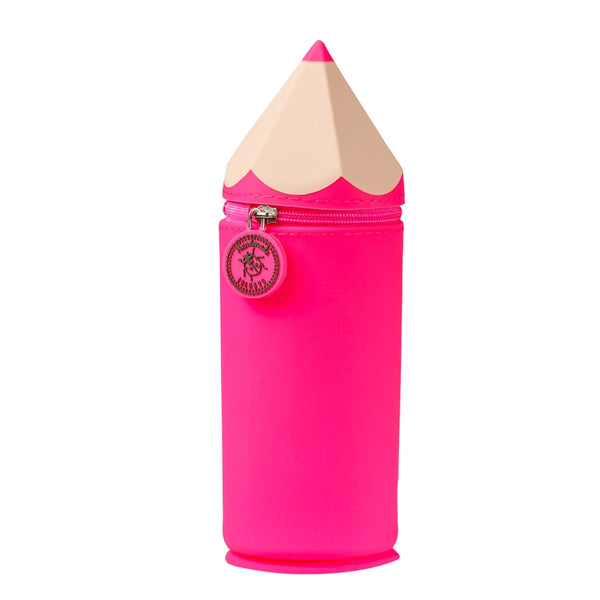 Lulubug Handmade - Stiftemäppchen Neon Pink mit Saugnapf aus Silikon - Makimo - Smart Kids