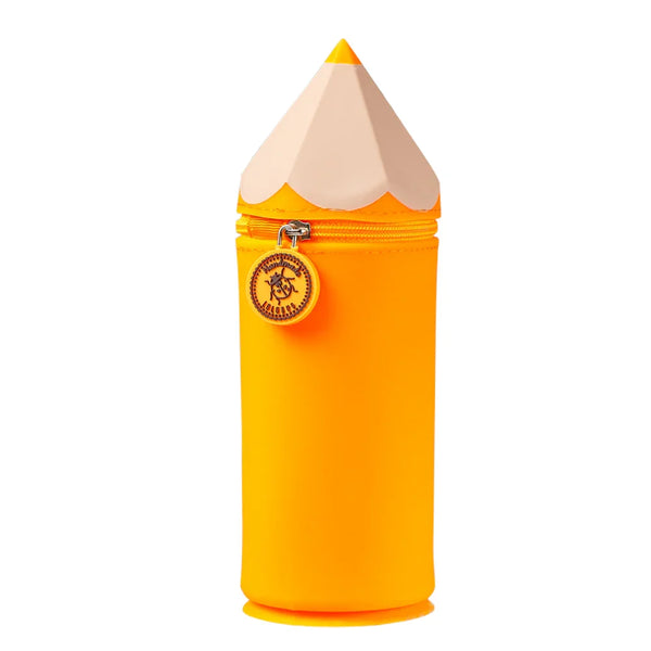 Lulubug Handmade - Stiftemäppchen Neon Orange mit Saugnapf aus Silikon - Makimo - Smart Kids