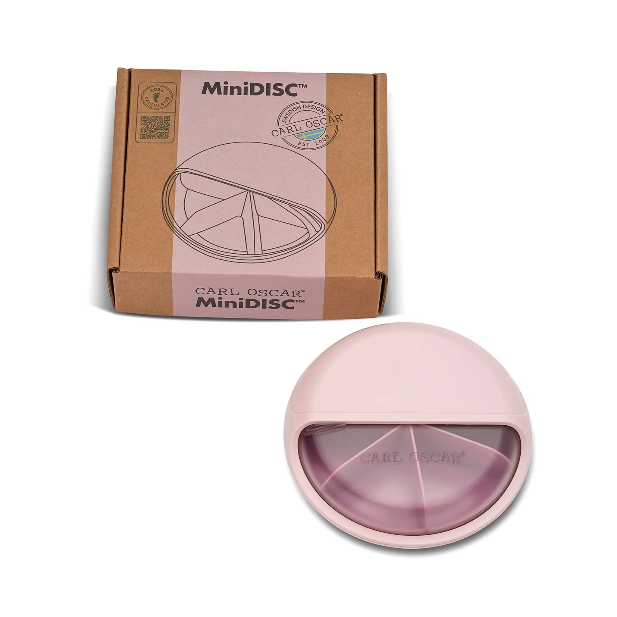 Carl Oscar MiniDisc™ - Rosa | Drehbarer Snack-Container für Kinder | 6 Fächer - Makimo - Smart Kids