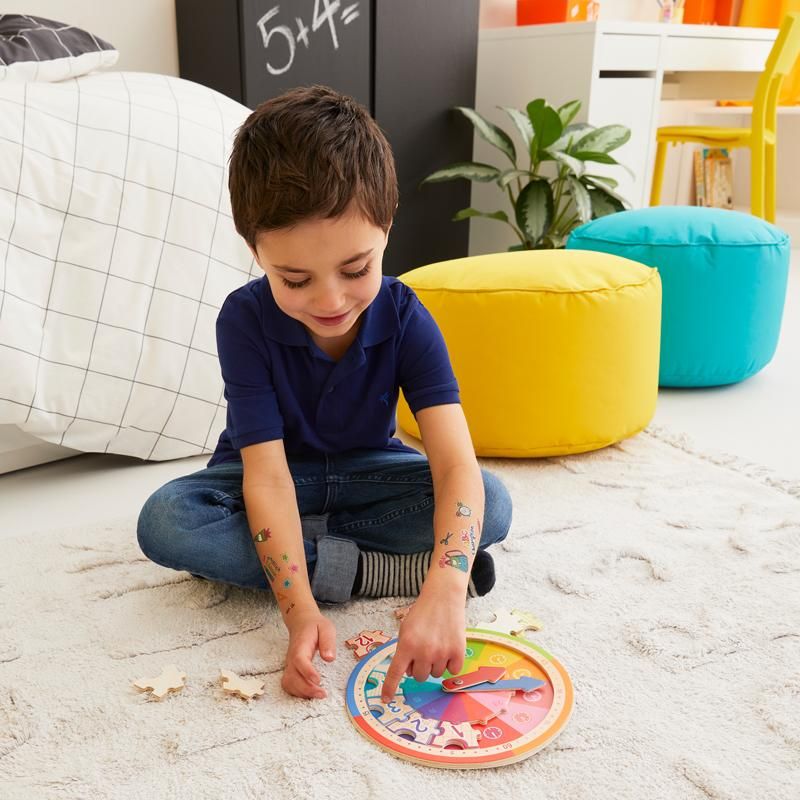 ABC CHAMPIONS Holz - Lernuhr Holzpuzzle