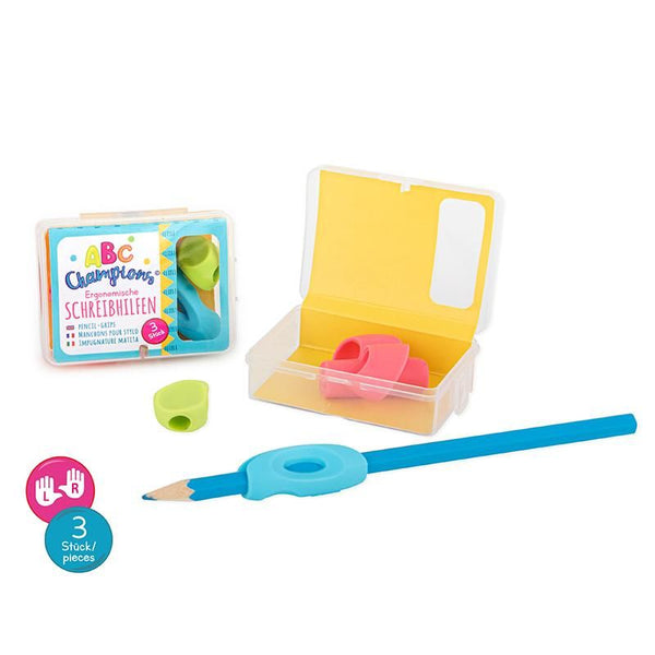 ABC CHAMPIONS Schreiblernhilfen ergonomisch – 3er-Set