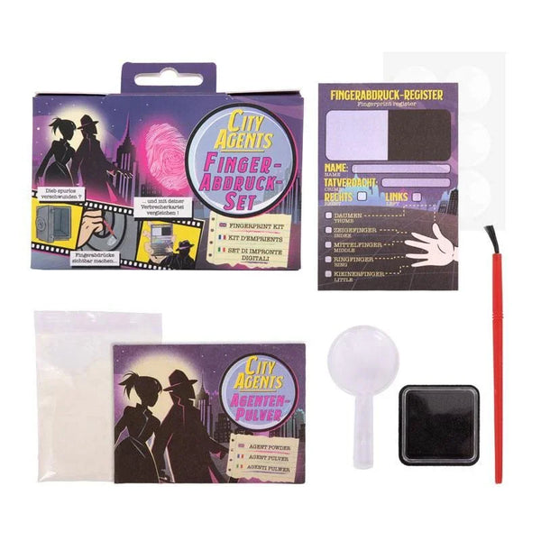 CITY AGENTS Fingerabdruck-Set 6-teilig – Detektivspiel für Kinder - Makimo - Smart Kids