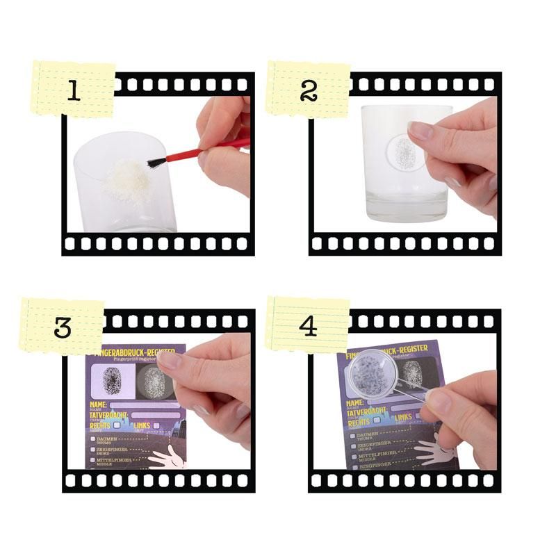 CITY AGENTS Fingerabdruck-Set 6-teilig – Detektivspiel für Kinder