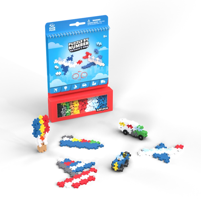 PLUS PLUS Kreativ-Bausteine Puzzle Transport – 125 Teile Activity Set - Makimo - Smart Kids