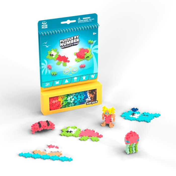 PLUS PLUS Kreativ-Bausteine Puzzle Strand – 125 Teile Activity Set - Makimo - Smart Kids