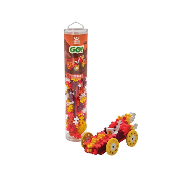 PLUS PLUS Kreativ-Bausteine GO! Auto Feuer – 200 Teile - Makimo - Smart Kids