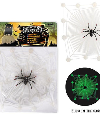 ZOMBIE ZONE Spinnennetz GitD mit Spinne – Gruselige Deko für Halloween