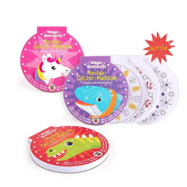 MAGIC MOMENTS Mandala-Glitzer-Malblöcke 30 Blatt - Makimo - Smart Kids