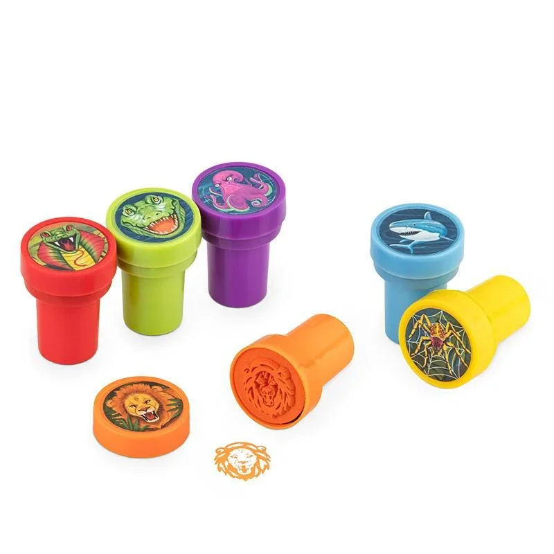 ZOO Stempel selbstfärbend – 6-fach sortiert mit Tiermotiven - Makimo - Smart Kids