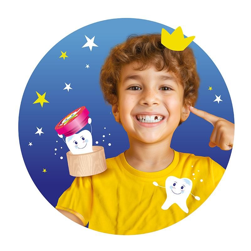 ZF Zahndose aus Holz – 2-fach sortiert mit 3D-Motivdeckel - Makimo - Smart Kids