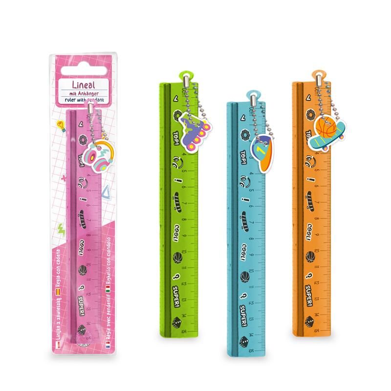 ABC-5 Lineal, 15cm, mit Anhänger