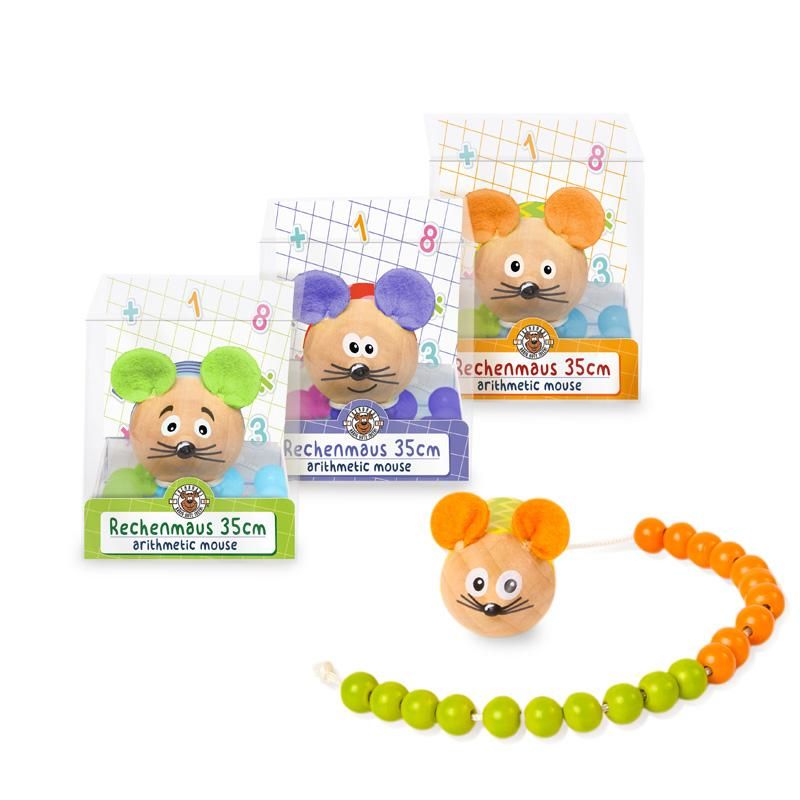 ABC-5 Rechenmaus aus Holz