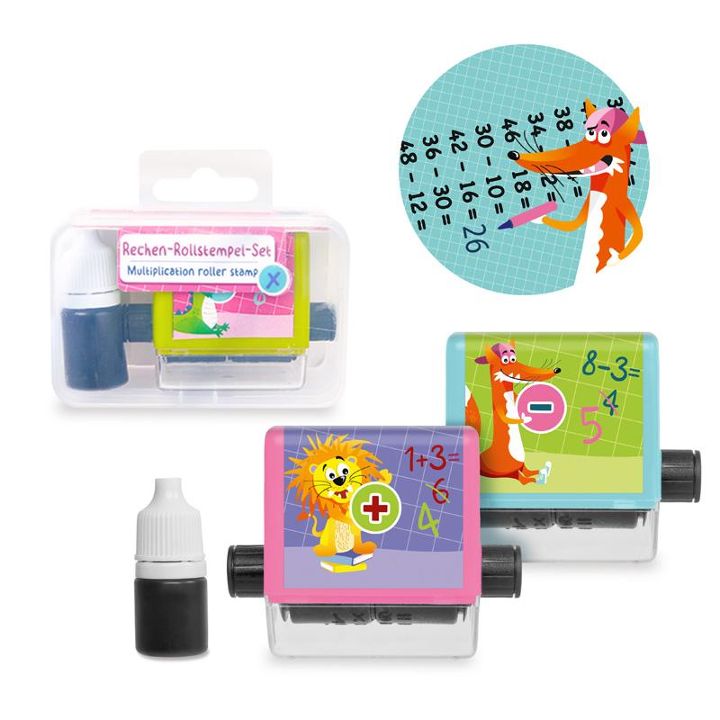 ABC-5 2-teiliges Rechen-Rollstempel-Set