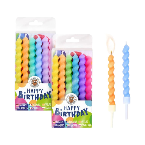 BF Spiral-Kerzen 6er-Set – Geburtstagskerzen - Makimo - Smart Kids