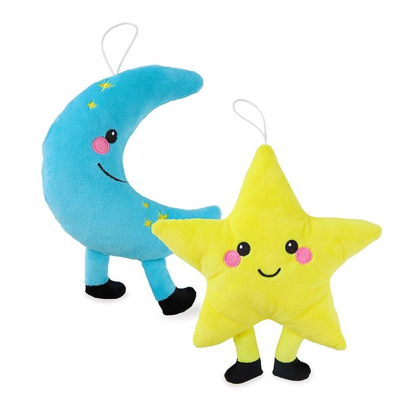 ZF Plüsch-Kissen – 2-fach sortiert: Mond & Stern - Makimo - Smart Kids