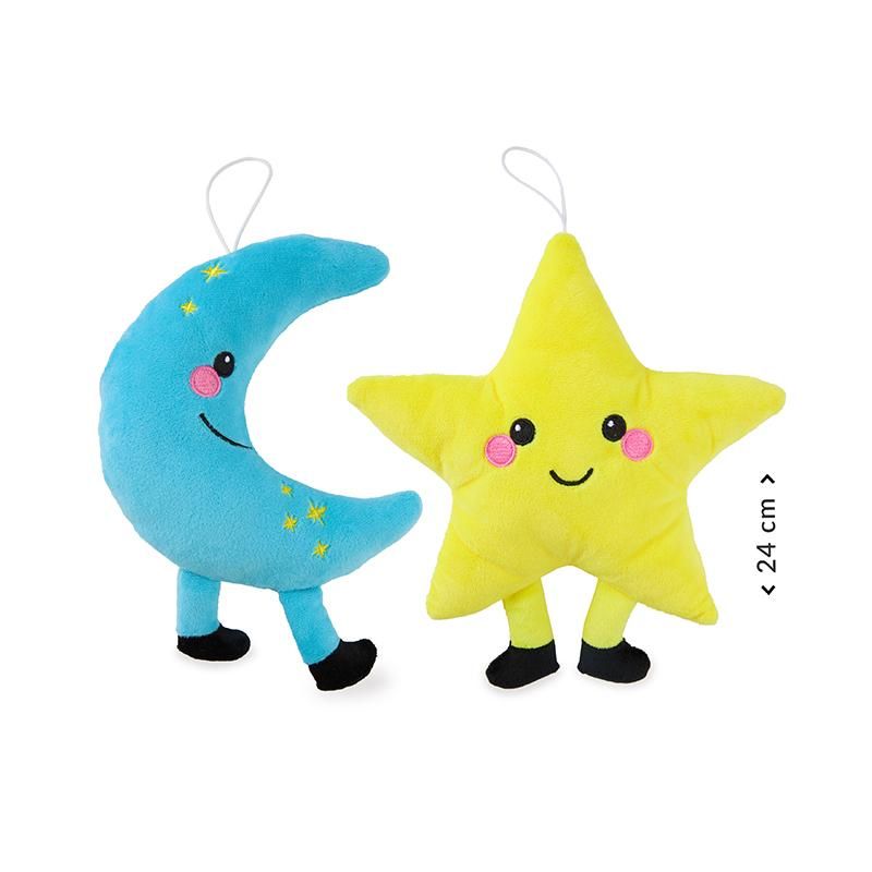 ZF Plüsch-Kissen – 2-fach sortiert: Mond & Stern - Makimo - Smart Kids