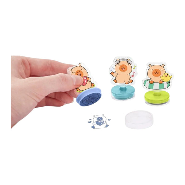 Acryl-Stempel selbstfärbend mit Capybara-Motiv - Makimo - Smart Kids