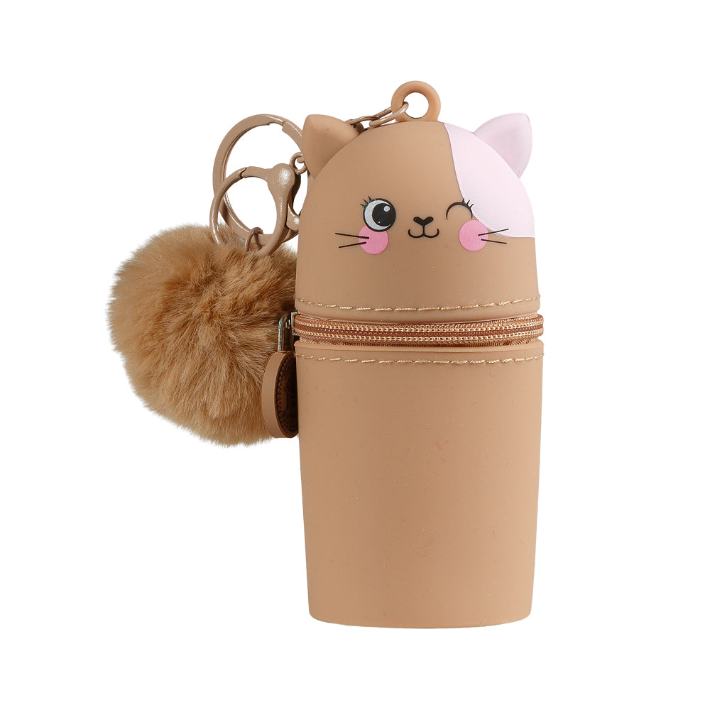 Lulubug Handmade - Mini Silikon Schlüsselanhänger - Katze Miezy