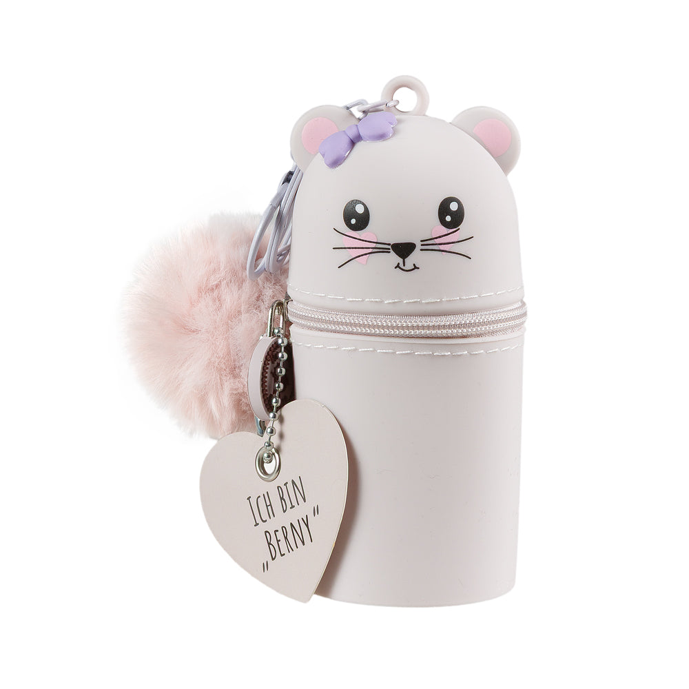 Lulubug Handmade - Mini Silikon Schlüsselanhänger - Maus Berny