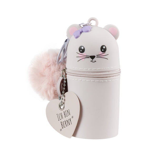 Lulubug Handmade - Mini Silikon Schlüsselanhänger - Maus Berny
