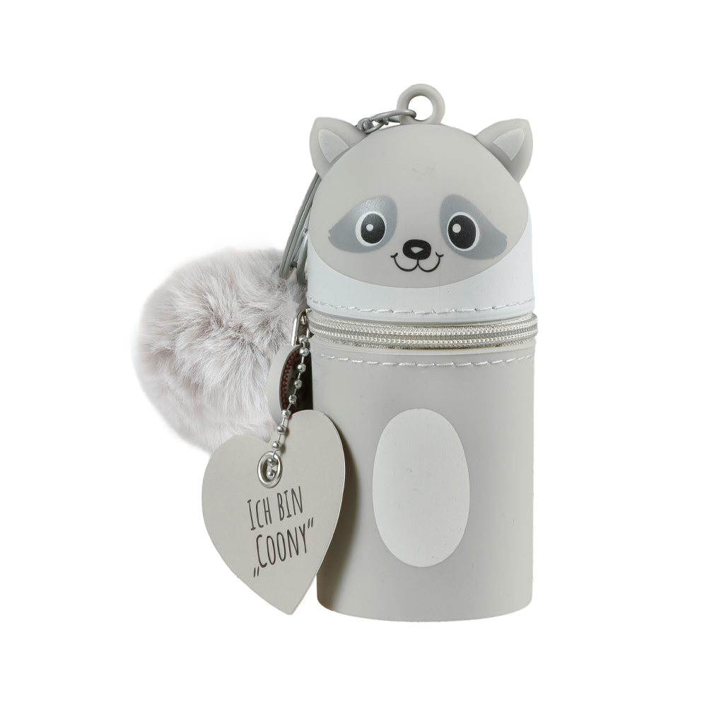 Lulubug Handmade - Mini Silikon Schlüsselanhänger - Waschbär Coony