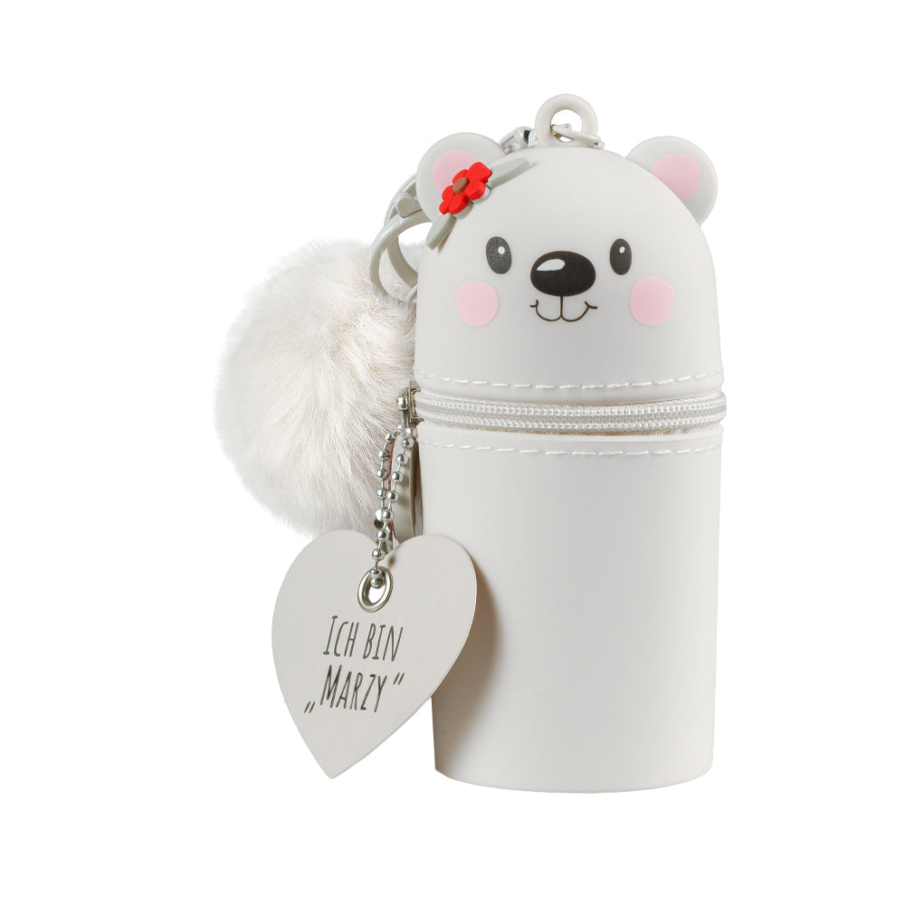 Lulubug Handmade - Mini Silikon Schlüsselanhänger - Eisbär Marzy