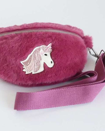 k:s me - Tasche Sidebag Plüsch Einhorn - Fuchsia