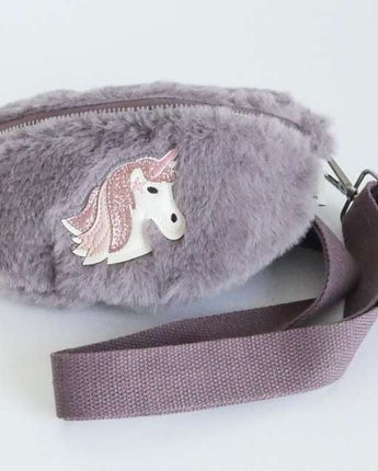 k:s me - Tasche Sidebag Plüsch Einhorn - Brombeer