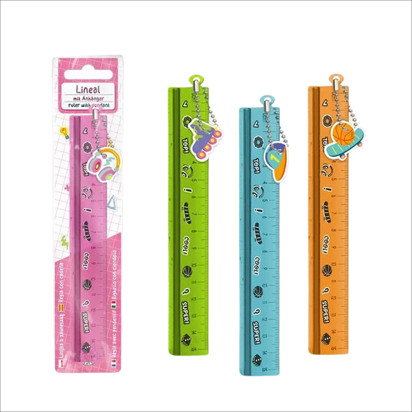 ABC-5 Lineal, 15cm, mit Anhänger