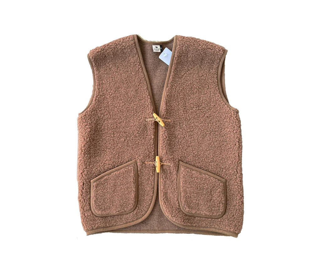 ALWERO – Weste ALPEN 3.0 Adult TEDDY BROWN – ultraleicht & 100 % Bio-Wolle - Makimo - Smart Kids