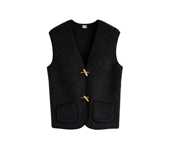 ALWERO – Weste ALPEN 3.0 Adult DEEP BLACK – ultraleicht & 100 % Bio-Wolle