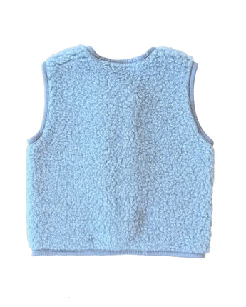 Alwero Weste „PO“ Junior – Ultraleichte Wollweste aus 100 % Wolle (ICY BLUE)