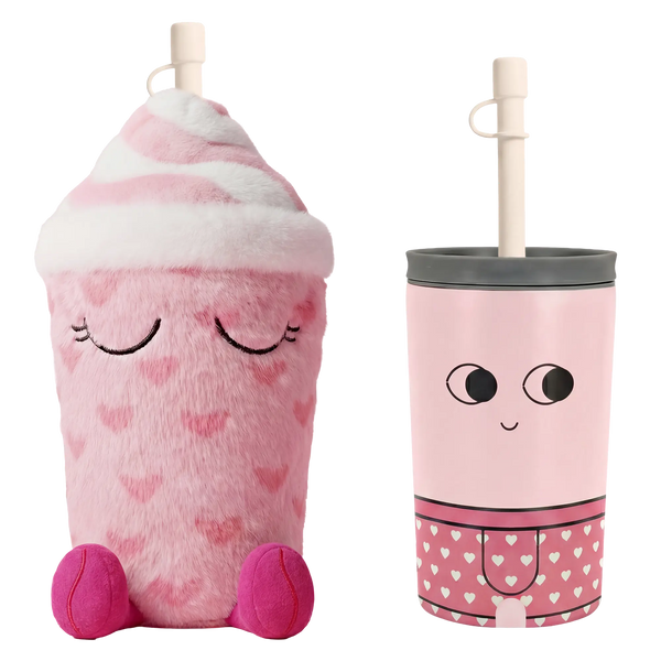Asobu Pink Drink Fuzzie „Lulu the Love Bug“ – Isolierte Trinkflasche 360 ml