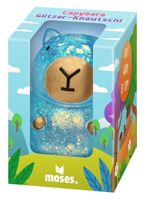 Capybara Glitzer-Knautschi – Anti-Stress Spielzeug mit Glitzerfüllung