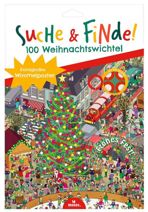 Moses - Suche & Finde! 100 Weihnachtswichtel – Wimmelposter