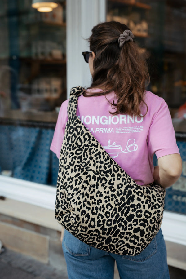 LUKKILY - Bag #1 canvas Leo vanilla – Mom-Bag mit Knotenhenkel & Innenfächern - Makimo - Smart Kids