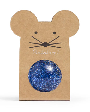 Glitzernder Mouse Springball – Blau