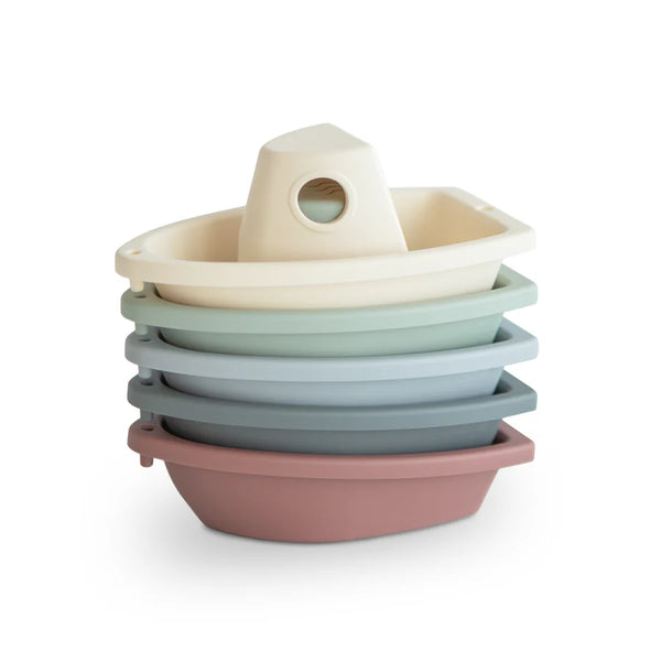Mushie - Bath Boats Original – Stapelbare Badboote - Makimo - Smart Kids