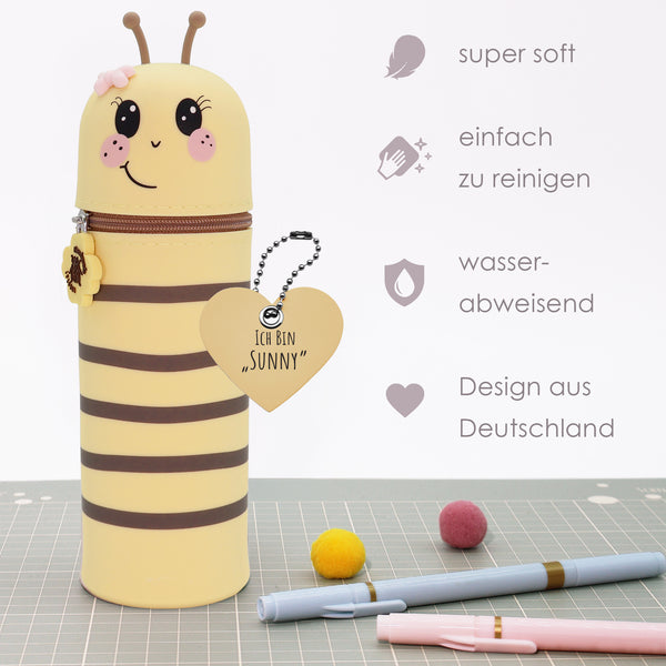 Tiermäppchen „Biene Sunny“ – Das fröhliche Federmäppchen aus Silikon