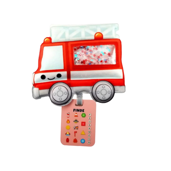 Bizyboo Feuerwehr Beschäftigungstäschchen - Sensorikspielzeug Feuerwehrauto