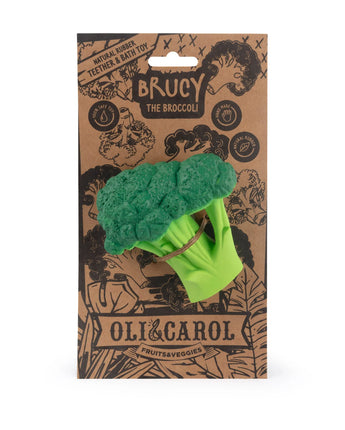 Oli&Carol Brucy the Broccoli Badespielzeug und Zahnenhilfe aus 100% Naturkautschuk