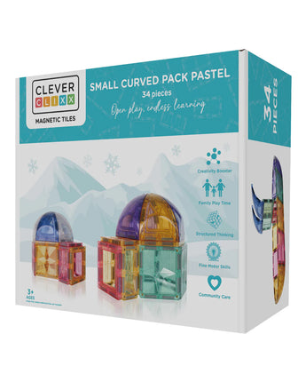 Cleverclixx - Kleines Curved Pack Pastell - 34-teiliges Set